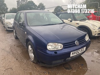 Location: Mitcham - 2002 VOLKSWAGEN GOLF Saloon REG: HV02XCL, Keys: No, MOT Expiry date: 27/02/2025, 1896 Diesel, MANUAL, Former Keepers: 4