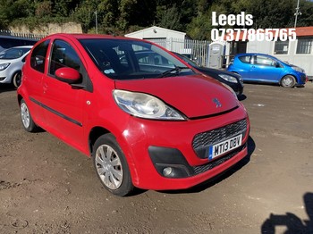 Location: Leeds - 2013 PEUGEOT 107 ACTIVE 5 Door Hatchback REG: MT13DBV, Keys: No, MOT Expiry date: 18-10-2026, 998 Petrol, 5 Speed Manual Petrol, Former Keepers: 5