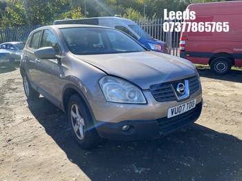 Location: Leeds - 2007 NISSAN QASHQAI ACENTA 2WD CVT 5 Door Hatchback REG: VU07TDO, Keys: No, MOT Expiry date: 17-12-2026, 1997 Petrol, Variable Speed Auto Petrol, Former Keepers: 7