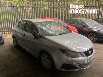 Location: Hayes - 2010 SEAT IBIZA S A/C 5 Door Hatchback REG: LG60SZK, Keys: No, MOT Expiry date: 06/01/2026, 1198 Petrol, 5 Speed Manual Petrol, Former Keepers: 6