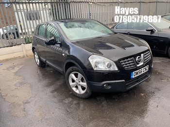 Location: Hayes - 2007 NISSAN QASHQAI TEKNA 2WD 5 Door Hatchback REG: OW56CNZ, Keys: No, MOT Expiry date: 26/12/2026, 1598 Petrol, 5 Speed Manual Petrol, Former Keepers: 9
