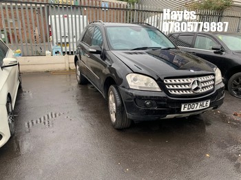 Location: Hayes - 2007 MERCEDES ML 280 CDI SPORT AUTO Estate REG: FD07HLE, Keys: No, MOT Expiry date: 14/03/2027, 2987 Diesel, 7 Speed Auto Diesel, Former Keepers: 4