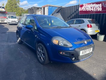 Location: Stapleford - 2011 FIAT PUNTO EVO GP 3 Door Hatchback REG: AO61FOF, Keys: Yes, MOT Expiry date: 09/04/2026, 1368 Petrol, 5 Speed Manual Petrol, Former Keepers: 7