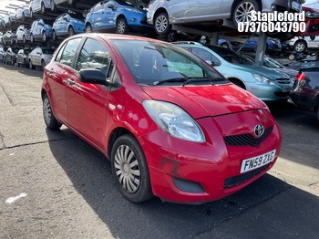 Location: Stapleford - 2009 TOYOTA YARIS T2 VVT-I 5 Door Hatchback REG: FN59ZXG, Keys: Yes, MOT Expiry date: 13/10/2026, 998 Petrol, 5 Speed Manual Petrol, Former Keepers: 9