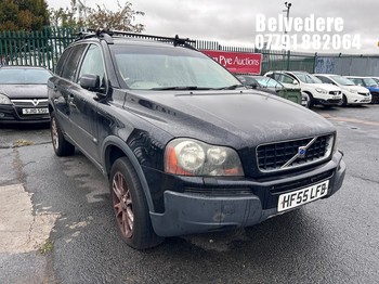Location: BELVEDERE - 2005 VOLVO XC90 T SE AWD SEMI-AUTO Estate REG: HF55LFB, 2521cc Petrol, Automatic, Former Keepers: 4, Keys: No, MOT: Expiry date09/11/2026
