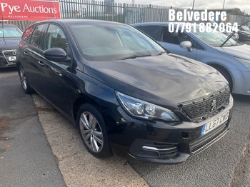 Location: BELVEDERE - 2017 PEUGEOT 308 ACTIVE SW BLUEHDI S/S Estate REG: LL67CWD, 1560cc Diesel, 6 Speed Auto Diesel, Former Keepers: 1, Keys: No, MOT: Expiry date11.10.2026
