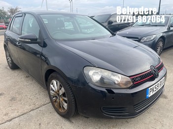 Location: Belvedere - 2009 VOLKSWAGEN GOLF SE TSI 5 DOOR HATCHBACK REG: PK59RXX, 1390cc PETROL, 6 SPEED MANUAL PETROL, Former Keepers: 6, Keys: Yes, MOT Expiry date: 27.10.2026