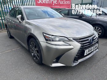 Location: Belvedere - 2016 LEXUS GS 300H EXECUTIVE EDITION 4 Door Saloon REG: LR66EUW, Keys: No, MOT Expiry date: 10/07/2027, 2494 Hybrid Electric, Variable 1 Speed Auto Petrol/E, Former Keepers: 4