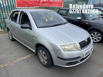 Location: Belvedere - 2006 SKODA FABIA CLASSIC HTP 5 Door Hatchback REG: KN56ZDP, Keys: No, MOT Expiry date: 15/07/2026, 1198 Petrol, 5 Speed Manual Petrol, Former Keepers: 2