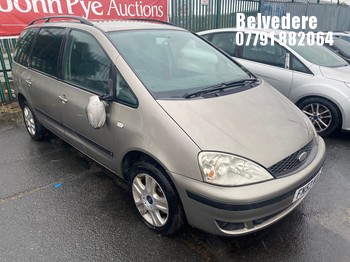 Location: Belvedere - 2003 FORD GALAXY GHIA 16V MPV REG: FN53NDL, Keys: No, MOT Expiry date: 22/06/2026, 2295 Petrol, 5 Speed Manual Petrol, Former Keepers: 3
