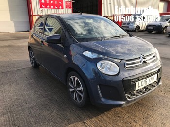 Location: Edinburgh - 2016 CITROEN C1 FLAIR PURETECH 5 Door Hatchback REG: LC16YNX, 1200cc Petrol, 5 Speed Manual Petrol, Former Keepers: 1, Keys: Yes, MOT Expiry date: 30/11/2026