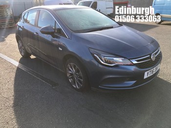 Location: Edinburgh - 2016 VAUXHALL ASTRA ENERGY TURBO 5 DOOR HATCHBACK REG: YT16DWY, 1399cc PETROL, 6 SPEED MANUAL PETROL, Former Keepers: 4, Keys: Yes, MOT Expiry date: 07/09/2026