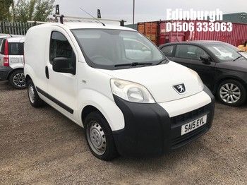Location: Edinburgh - 2015 PEUGEOT BIPPER S HDI Panel Van REG: SA15EVL, Keys: No, MOT Expiry date: 25/05/2027, 1248 Diesel, 5 Speed Manual Diesel, Former Keepers: 1