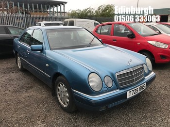 Location: Edinburgh - 1999 MERCEDES E240 ELEGANCE AUTO 4 Door Saloon REG: T725RNS, Keys: No, MOT Expiry date: 16/01/2026, 2398 Petrol, 5 Speed Auto Petrol, Former Keepers: 5