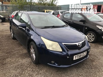 Location: Edinburgh - 2009 TOYOTA AVENSIS T4 D-4D 4 Door Saloon REG: YT59CLZ, Keys: No, MOT Expiry date: 25/09/2026, 1998 Diesel, 6 Speed Manual Diesel, Former Keepers: 11