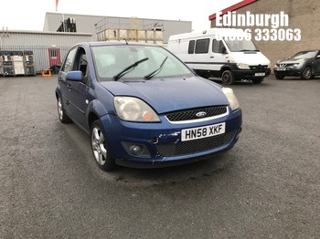 Location: Edinburgh - 2008 FORD FIESTA ZETEC BLUE 5 Door Hatchback REG: HN58XKF, Keys: No, MOT Expiry date: 12/10/2026, 1388 Petrol, 5 Speed Manual Petrol, Former Keepers: 7