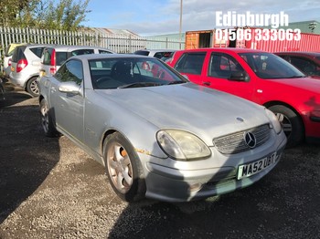 Location: Edinburgh - 2002 MERCEDES SLK 200 KOMPRESSOR AUTO Convertible REG: MA52UBT, Keys: No, MOT Expiry date: 27/10/2025, 1998 Petrol, 5 Speed Auto Petrol, Former Keepers: 8