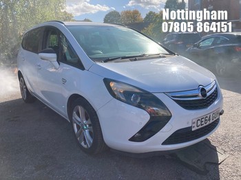 Location: Nottingham - 2014 VAUXHALL ZAFIRA TOURER SRI CDTI MPV REG: CE64GUH, Keys: Yes, MOT Expiry date: 29/07/2026, 1956 Diesel, 6 Speed Manual Diesel, Former Keepers: 4