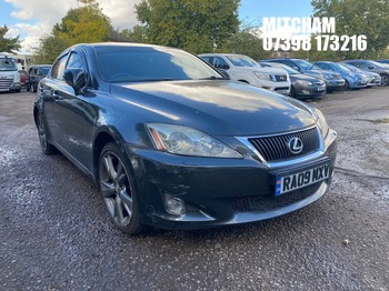 Location: MITCHAM - 2009 LEXUS IS 250 SE-L AUTO 4 Door Saloon REG: RA09MXV, 2499cc Petrol, 6 Speed Auto Petrol, Former Keepers: 3, Keys: No, MOT: Expiry date04/12/2026