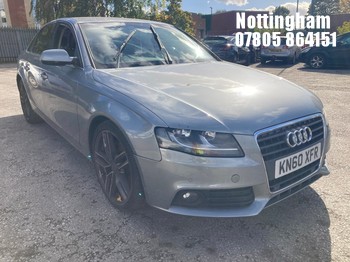 Location: Nottingham - 2010 AUDI A4 TECHNIK TDI E 4 Door Saloon REG: KN60XFR, Keys: No, MOT Expiry date: 01/09/2026, 1968 Diesel, 6 Speed Manual Diesel, Former Keepers: 5