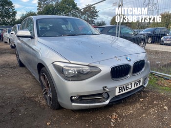 Location: Mitcham - 2014 BMW 116I SPORT 5 Door Hatchback REG: BN63YRV, Keys: No, MOT Expiry date: 03/11/2024, 1598 Petrol, 6 Speed Manual Petrol, Former Keepers: 3
