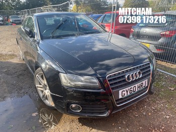 Location: Mitcham - 2010 AUDI A5 S LINE SP ED TFSI 180 Coupe REG: GY60HRJ, Keys: No, MOT Expiry date: 17/03/2027, 1984 Petrol, 6 Speed Manual Petrol, Former Keepers: 6