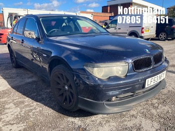 Location: Nottingham - 2003 BMW 730 D SE AUTO 4 Door Saloon REG: LF53NFY, Keys: No, MOT Expiry date: 05/10/2025, 2993 Diesel,, Former Keepers: 13