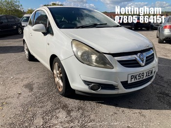 Location: Nottingham - 2009 VAUXHALL CORSA SXI 3 Door Hatchback REG: PK59XEM, Keys: No, MOT Expiry date: 16/04/2026, 1229 Petrol, 5 Speed Manual Petrol, Former Keepers: 7
