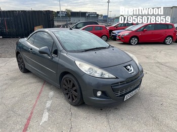 Location: Brentwood - 2010 PEUGEOT 207 GT CC Convertible REG: EF59UXZ, Keys: No, MOT Expiry date: 25/06/2026, 1598 Petrol, 5 Speed Manual Petrol, Former Keepers: 8