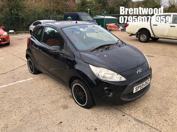 Location: Brentwood - 2009 FORD KA STYLE 3 Door Hatchback REG: SP59OXZ, Keys: No, MOT Expiry date: 05/09/2025, 1242 Petrol, 5 Speed Manual Petrol, Former Keepers: 9