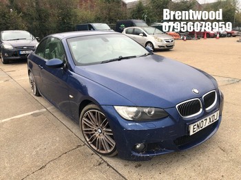 Location: Brentwood - 2007 BMW 330I M SPORT A Convertible REG: EN07XDJ, Keys: No, MOT Expiry date: 06/06/2025, 2996 Petrol, 6 Speed Auto Petrol, Former Keepers: 6