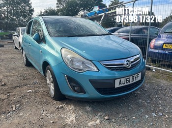 Location: Mitcham - 2012 VAUXHALL CORSA EXCITE AC 5 Door Hatchback REG: AJ61BYF, Keys: No, MOT Expiry date: 06/12/2026, 1229 Petrol, 5 Speed Manual Petrol, Former Keepers: 10