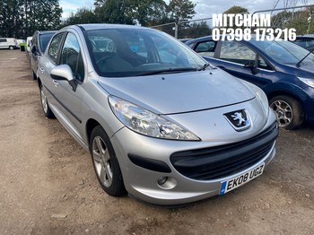 Location: Mitcham - 2008 PEUGEOT 207 S 5 Door Hatchback REG: EK08UGZ, Keys: No, MOT Expiry date: 02/05/2026, 1360 Petrol, 5 Speed Manual Petrol, Former Keepers: 6