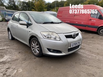 Location: Leeds - 2009 TOYOTA AURIS T SPIRIT VALVEMATIC 5 Door Hatchback REG: GY59CVU, Keys: No, MOT Expiry date: 27-01-2027, 1598 Petrol, 6 Speed Manual Petrol, Former Keepers: 6