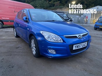 Location: Leeds - 2007 HYUNDAI I30 STYLE 5 Door Hatchback REG: YM57UAZ, Keys: No, MOT Expiry date: 26-10-2026, 1591 Petrol, 5 Speed Manual Petrol, Former Keepers: 10