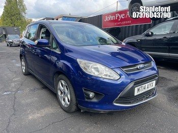 Location: Stapleford - 2014 FORD GRAND C-MAX ZETEC TDCI 11 MPV REG: MT14AYX, Keys: Yes, MOT Expiry date: 15/12/2026, 1560 Diesel, 6 Speed Manual Diesel, Former Keepers: 4