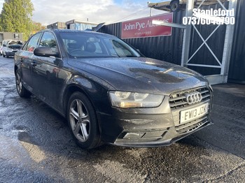 Location: Stapleford - 2013 AUDI A4 SE TECHNIK TDI CVT 4 Door Saloon REG: FW13JZK, Keys: Yes, MOT Expiry date: 04/08/2027, 1968 Diesel, Variable 1 Speed Auto Diesel, Former Keepers: 8
