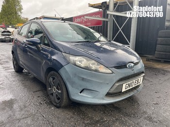 Location: Stapleford - 2010 FORD FIESTA EDGE TDCI 68 5 Door Hatchback REG: GN10EBJ, Keys: Yes, MOT Expiry date: 30/06/2027, 1399 Diesel, 5 Speed Manual Diesel, Former Keepers: 4