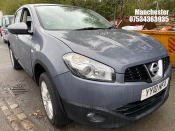 Location: Manchester - 2010 NISSAN QASHQAI ACENTA DCI 5 DOOR HATCHBACK REG: YY10NFA, 1461cc DIESEL, 6 SPEED MANUAL DIESEL, Former Keepers: 5, Keys: No, MOT Expiry date: 24/06/2026