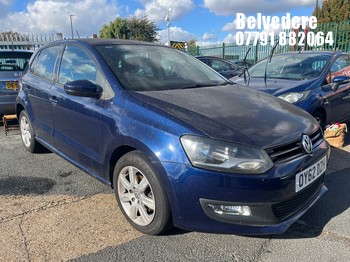 Location: BELVEDERE - 2012 VOLKSWAGEN POLO MATCH 85 5 Door Hatchback REG: OY62DZH, 1390cc Petrol, 5 Speed Manual Petrol, Former Keepers: 4, Keys: No, MOT: Expiry date10.03.2027