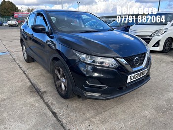 Location: Belvedere - 2021 NISSAN QASHQAI ACENTA PREM DIG-T 5 Door Hatchback REG: DA21NVG, 1332cc Petrol, 7 Speed S-Auto Petrol, Former Keepers: 3, Keys: Yes, MOT Expiry date: 26/04/2027