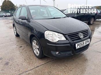 Location: Belvedere - 2009 VOLKSWAGEN POLO MATCH 80 AUTO 5 Door Hatchback REG: PO59XPH, 1390cc Petrol, 6 Speed Auto Petrol, Former Keepers: 5, Keys: Yes, MOT Expiry date: 26.01.2027