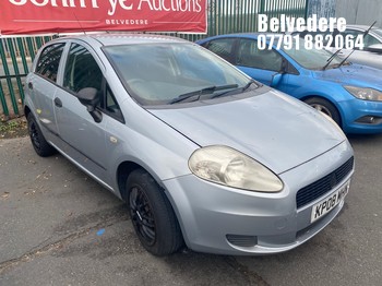 Location: Belvedere - 2008 FIAT GRANDE PUNTO ACTIVE 65 5 Door Hatchback REG: KP08MHN, Keys: No, MOT Expiry date: 25/01/2027, 1242 Petrol, 5 Speed Manual Petrol, Former Keepers: 9