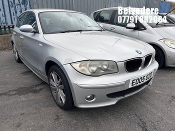 Location: Belvedere - 2005 BMW 116I SPORT 5 Door Hatchback REG: EO05OZD, Keys: No, MOT Expiry date: 14/09/2026, 1596 Petrol, 5 Speed Manual Petrol, Former Keepers: 10