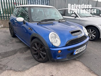Location: Belvedere - 2005 MINI MINI COOPER S 3 Door Hatchback REG: PE05EAY, Keys: No, MOT Expiry date: 24/11/2026, 1598 Petrol, 6 Speed Manual Petrol, Former Keepers: 14
