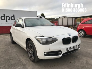 Location: Edinburgh - 2015 BMW 116I SPORT 5 Door Hatchback REG: SJ64NKO, Keys: No, MOT Expiry date: 05/01/2027, 1598 Petrol, 6 Speed Manual Petrol, Former Keepers: 6