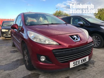 Location: Edinburgh - 2011 PEUGEOT 207 ENVY 3 Door Hatchback REG: SE11XMK, Keys: No, MOT Expiry date: 12/05/2027, 1360 Petrol, 5 Speed Manual Petrol, Former Keepers: 5