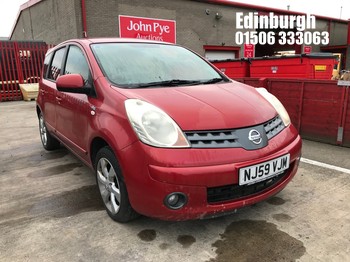 Location: Edinburgh - 2010 NISSAN NOTE N-TEC MPV REG: NJ59VJM, Keys: No, MOT Expiry date: 27/07/2026, 1386 Petrol, 5 Speed Manual Petrol, Former Keepers: 3