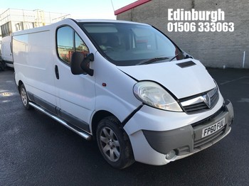 Location: Edinburgh - 2010 VAUXHALL VIVARO 2900 CDTI LWB Panel Van REG: FP60FUU, Keys: No, MOT Expiry date: 10/03/2026, 1995 Diesel, 6 Speed Manual Diesel, Former Keepers: 6