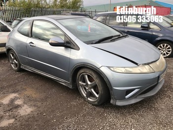 Location: Edinburgh - 2009 HONDA CIVIC TYPE-S GT 3 Door Hatchback REG: RV09XYO, Keys: No, MOT Expiry date: 08/03/2027, 1799 Petrol, 6 Speed Manual Petrol, Former Keepers: 6